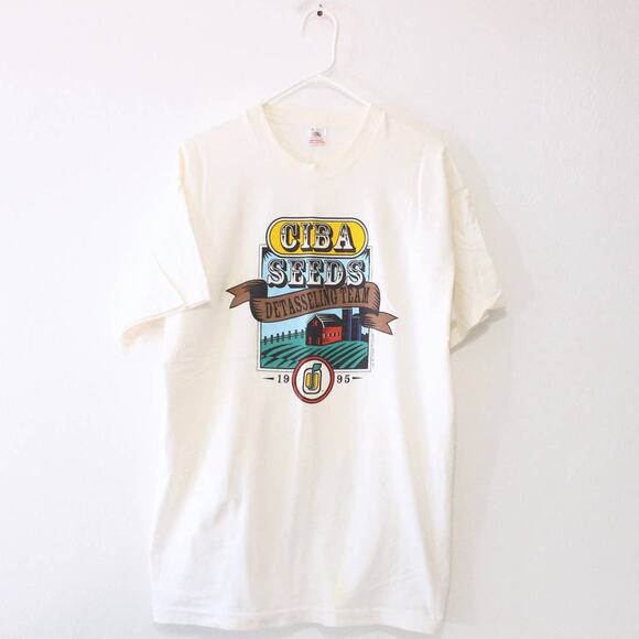 Vintage Ciba Seeds Detasseling Team 1995 T Shirt XL - Picture 1 of 4